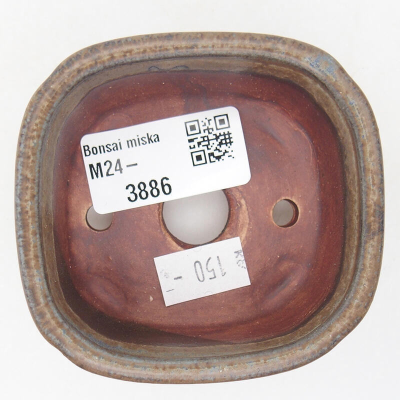Cuenco bonsái de cerámica 7,5 x 7 x 4 cm, marrón