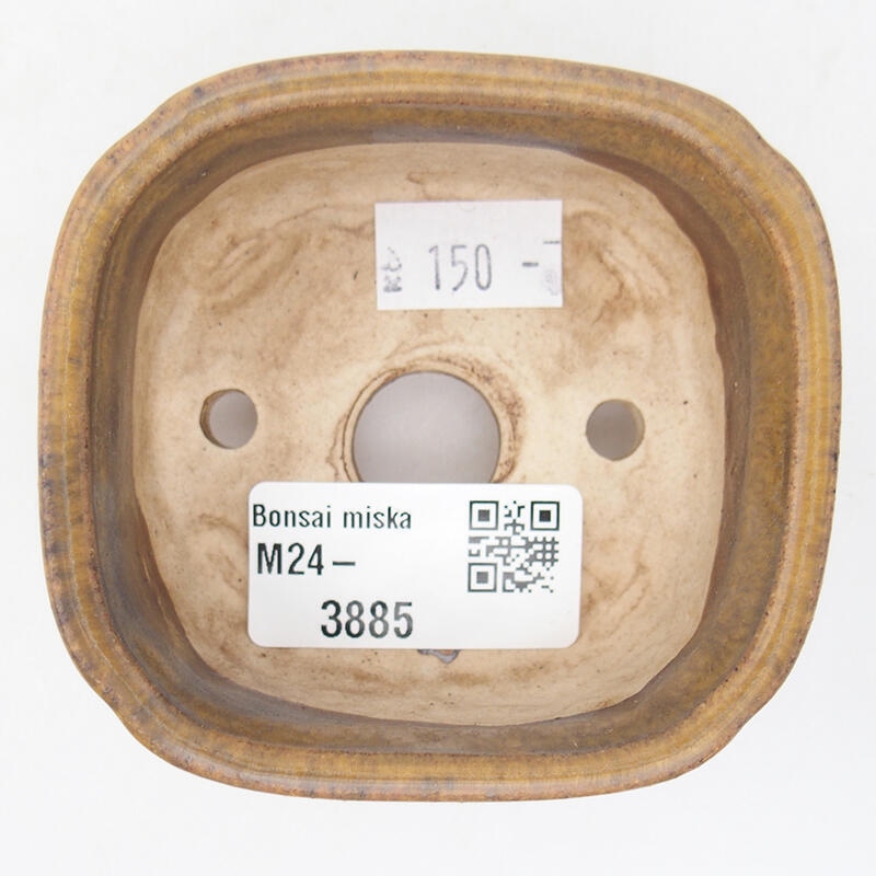 Cuenco bonsái de cerámica 7,5 x 7 x 4 cm, marrón