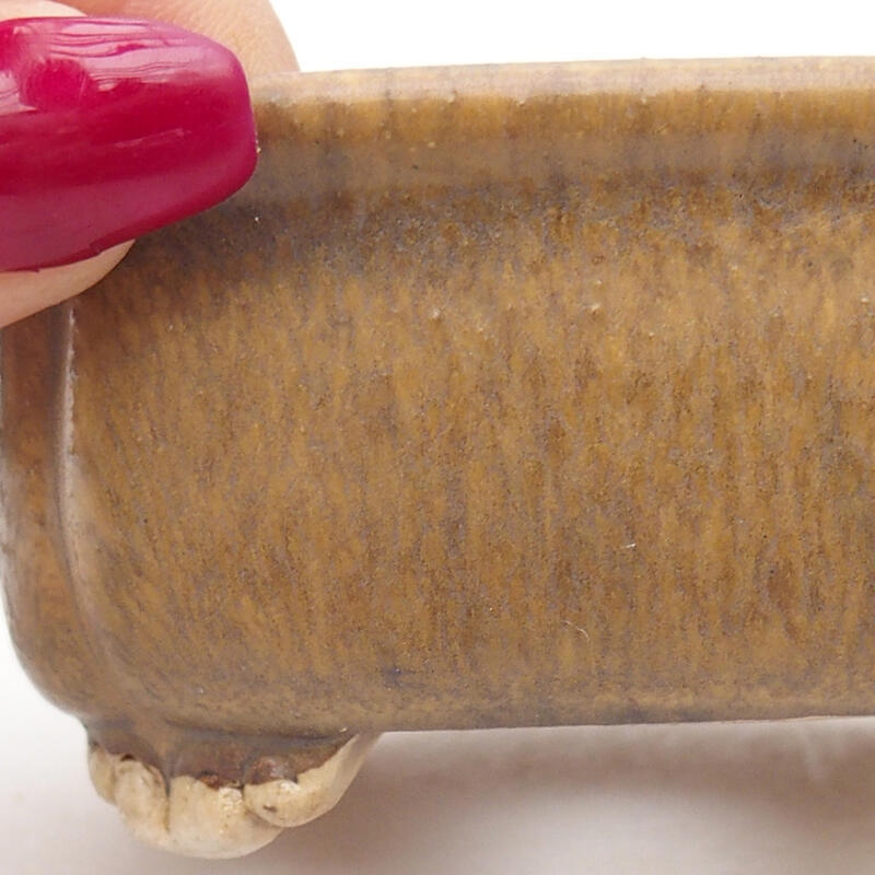 Cuenco bonsái de cerámica 7,5 x 7 x 4 cm, marrón