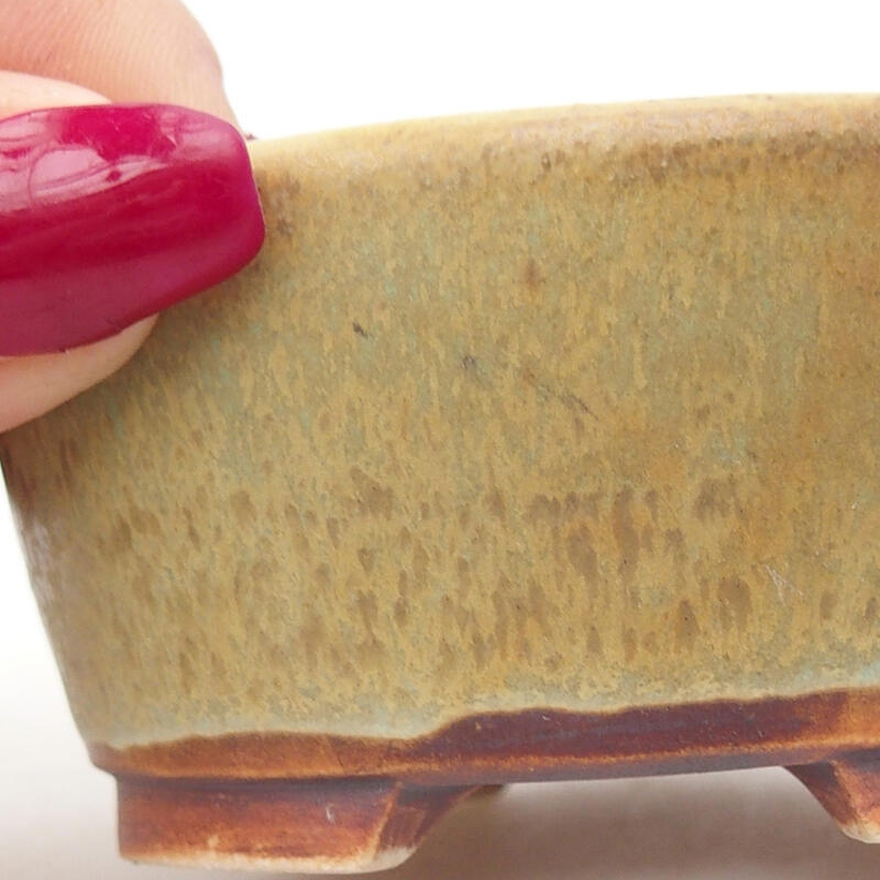 Cuenco bonsái de cerámica 7,5 x 7 x 4 cm, verde