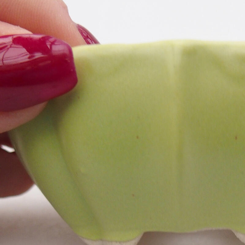 Cuenco bonsái de cerámica 7 x 5 x 3,5 cm, verde