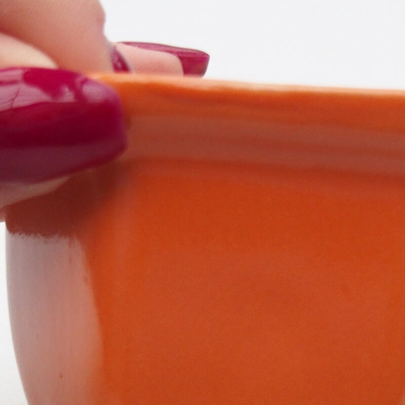 Cuenco bonsái de cerámica 7 x 6,5 x 5 cm, naranja