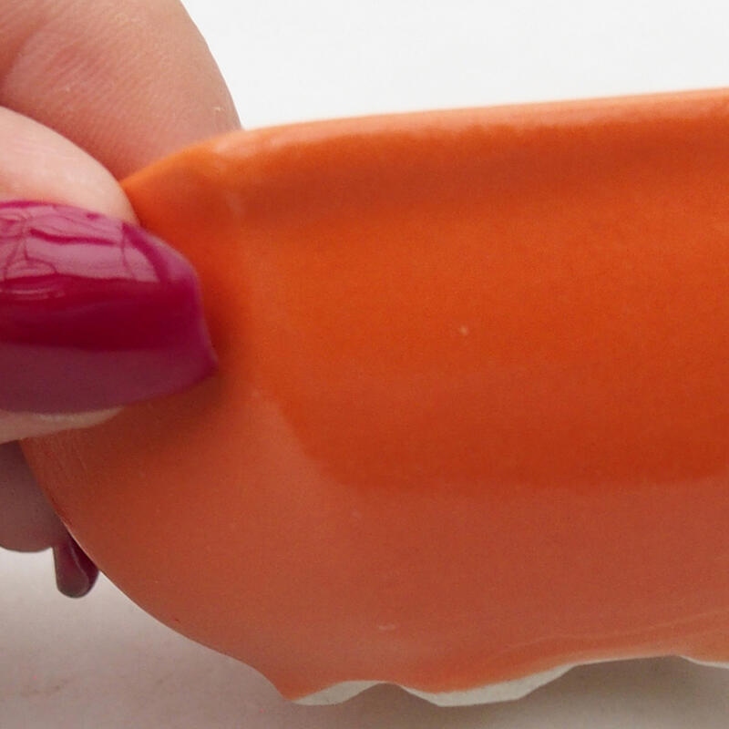 Cuenco bonsái de cerámica 7 x 6 x 3 cm, naranja