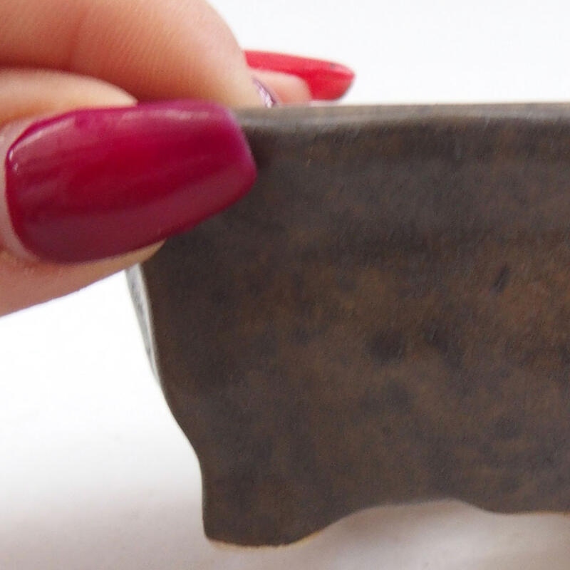 Cuenco bonsái de cerámica 7 x 7 x 3,5 cm, marrón