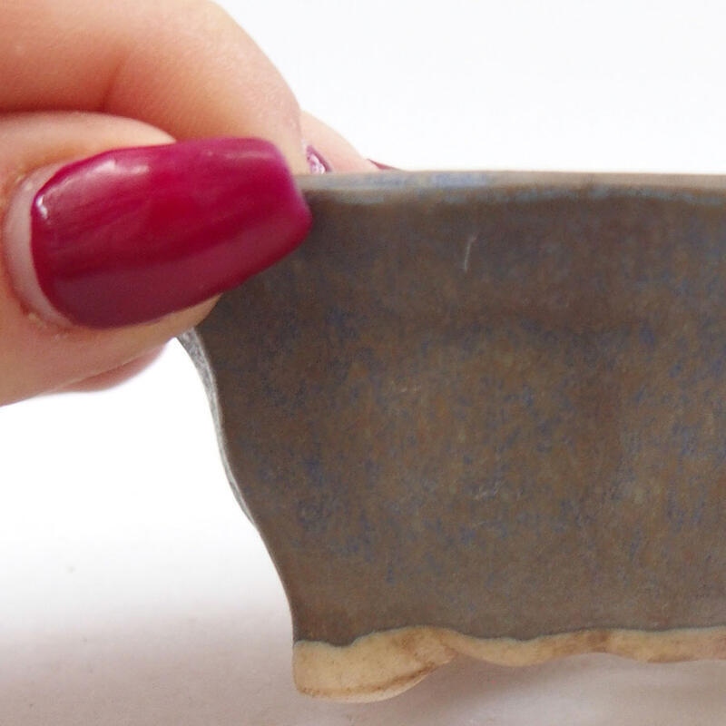 Cuenco bonsái de cerámica 7 x 7 x 3,5 cm, color azul