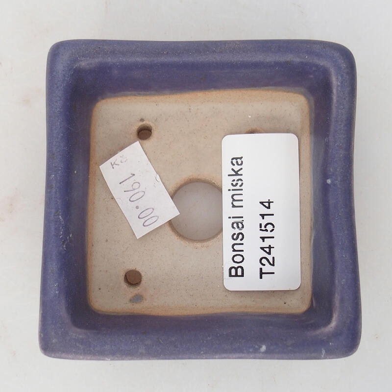 Cuenco bonsái de cerámica 7 x 7 x 3 cm, color morado