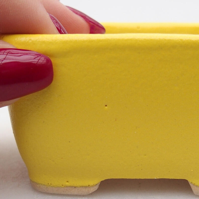 Cuenco bonsái de cerámica 7 x 7 x 4 cm, amarillo