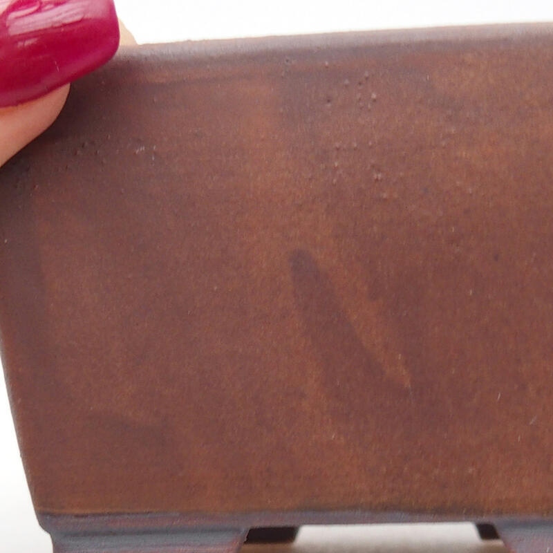 Cuenco bonsái de cerámica 8,5 x 8,5 x 5,5 cm, marrón