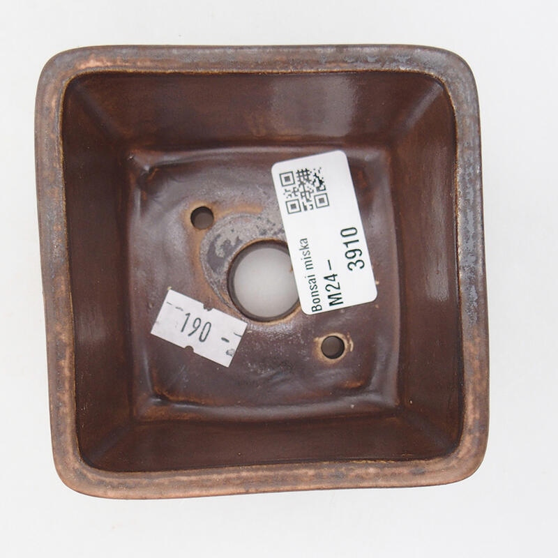 Cuenco bonsái de cerámica 8,5 x 8,5 x 5,5 cm, rosa