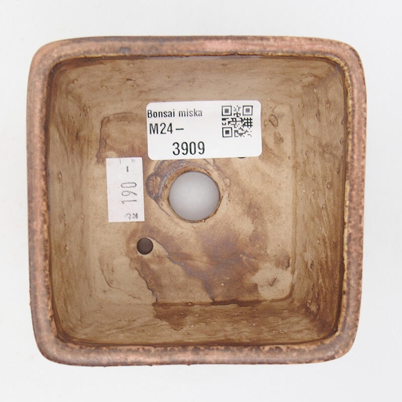 Cuenco bonsái de cerámica 8,5 x 8,5 x 5,5 cm, rosa