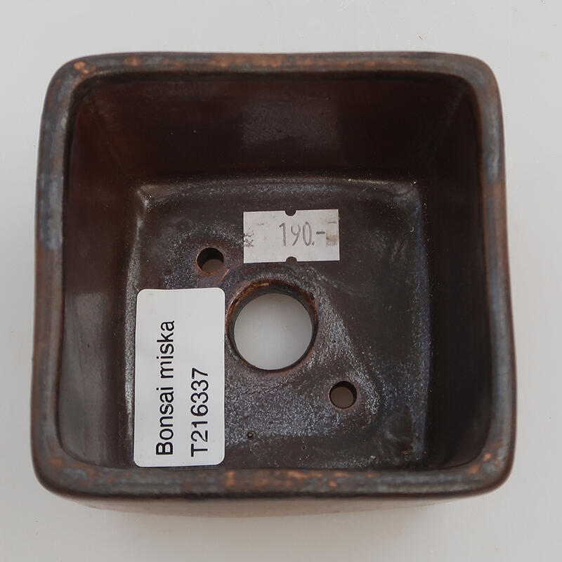 Cuenco bonsái de cerámica 8,5 x 8,5 x 5,5 cm, rosa