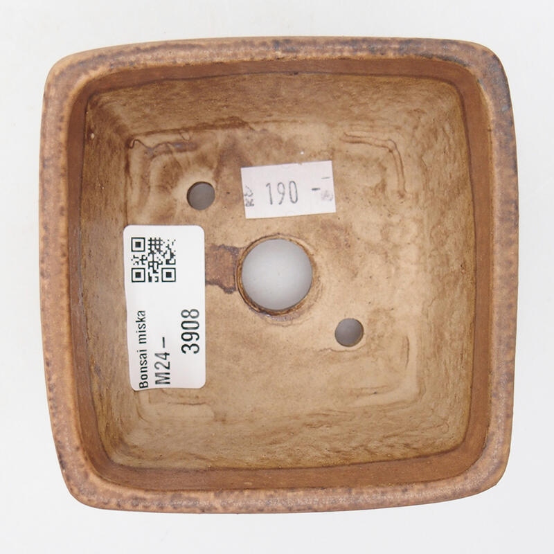 Cuenco bonsái de cerámica 8,5 x 8,5 x 5,5 cm, rosa