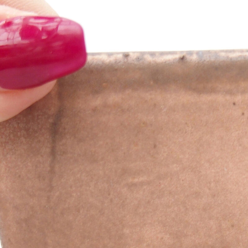 Cuenco bonsái de cerámica 8,5 x 8,5 x 5,5 cm, rosa