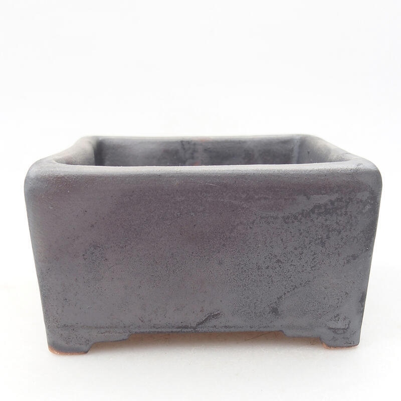 Cuenco bonsái de cerámica 8,5 x 8,5 x 5 cm, gris