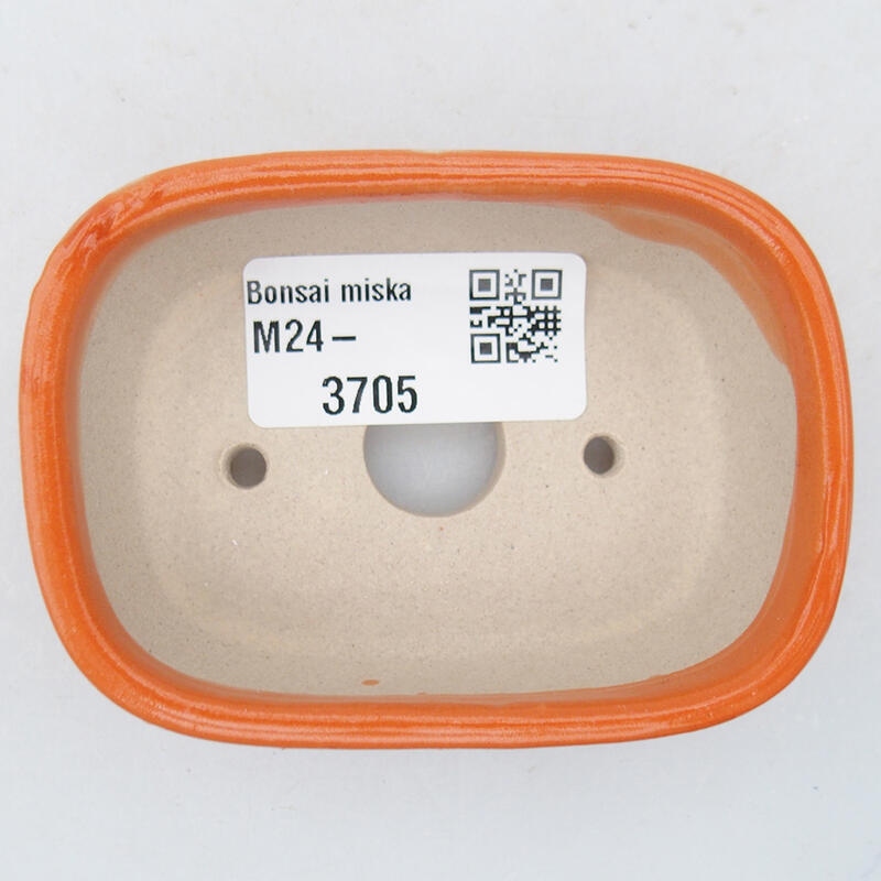 Cuenco bonsái de cerámica 8 x 5,5 x 3 cm, naranja