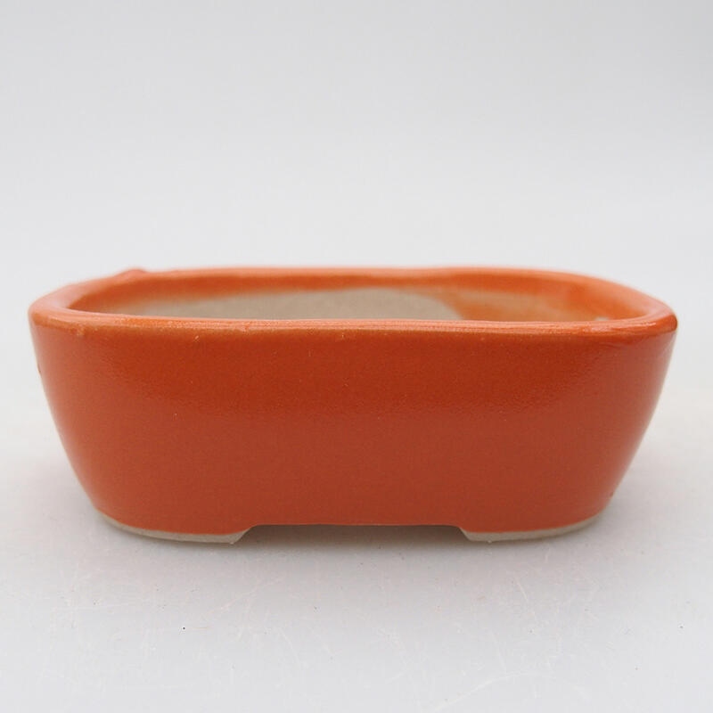 Cuenco bonsái de cerámica 8 x 5,5 x 3 cm, naranja