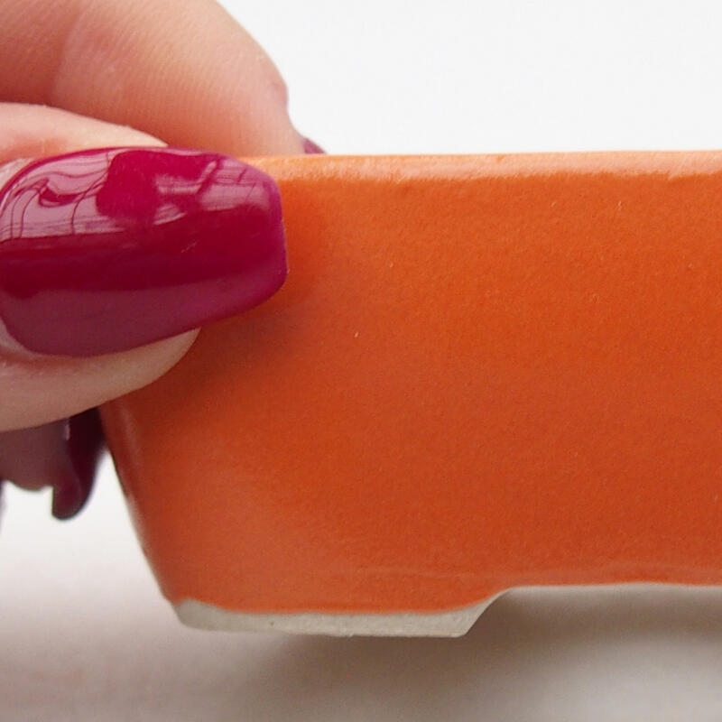 Cuenco bonsái de cerámica 8 x 5,5 x 3 cm, naranja