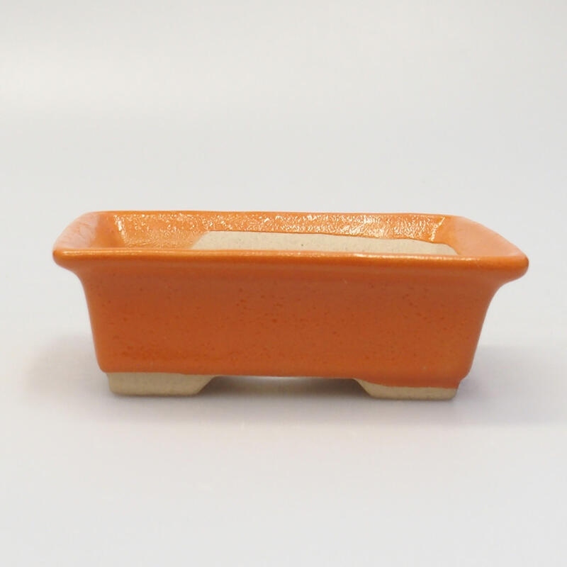 Cuenco bonsái de cerámica 8 x 6 x 3 cm, naranja