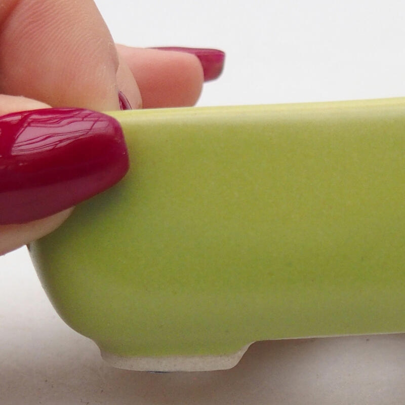 Cuenco bonsái de cerámica 8 x 6 x 3 cm, verde