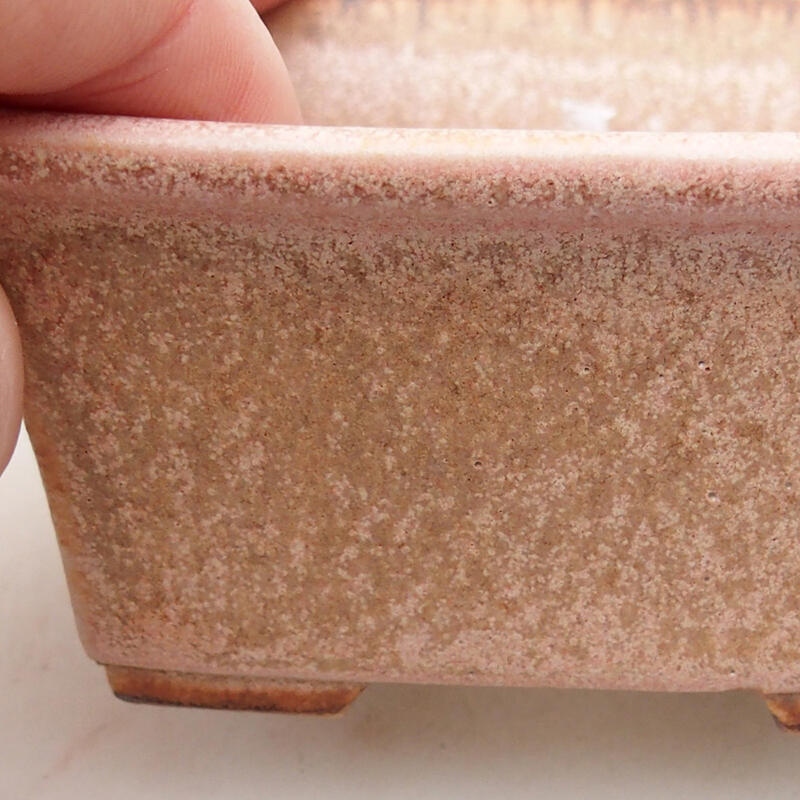 Cuenco bonsái de cerámica 8 x 6 x 4 cm, rosa