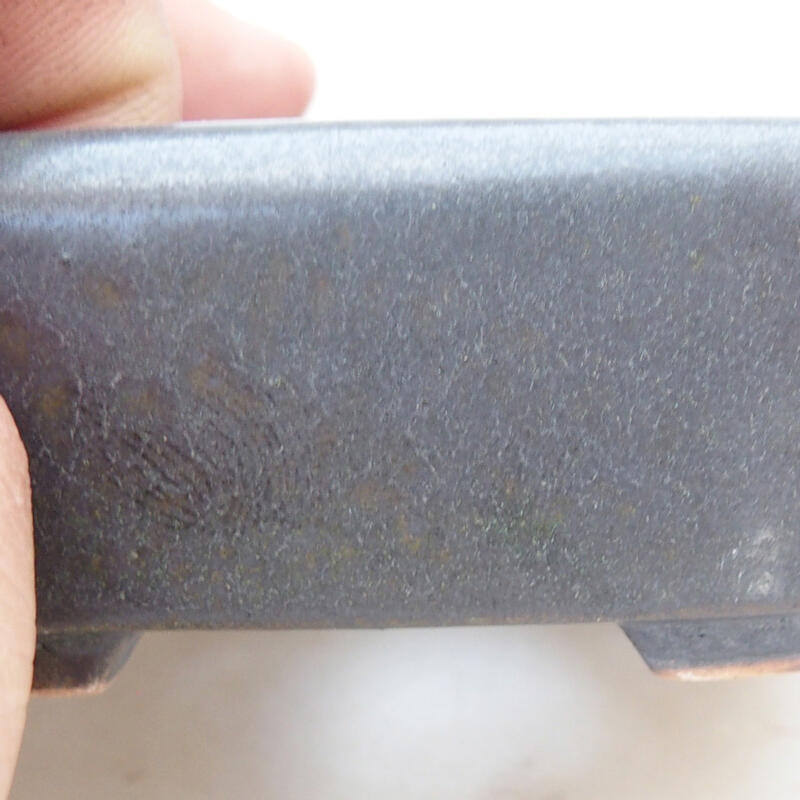 Cuenco bonsái de cerámica 8 x 7 x 3,5 cm, color metálico