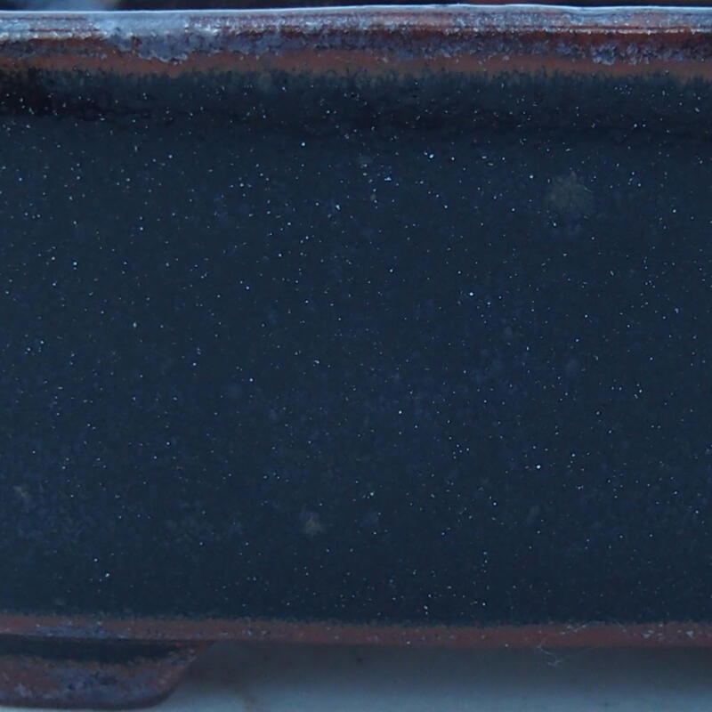 Cuenco bonsái de cerámica 8 x 7 x 3 cm, negro-marrón