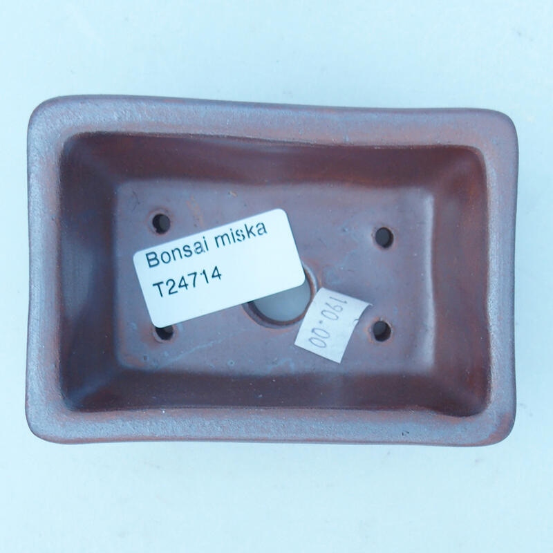Cuenco bonsái de cerámica 8 x 7 x 3 cm, color metálico
