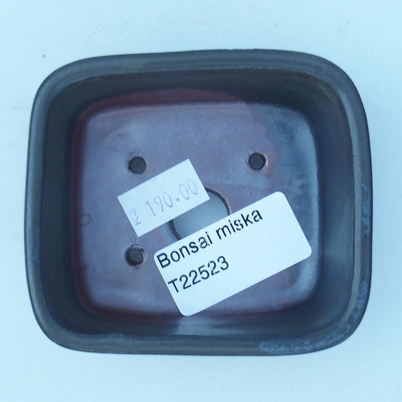 Cuenco bonsái de cerámica 8 x 7 x 3 cm, gris