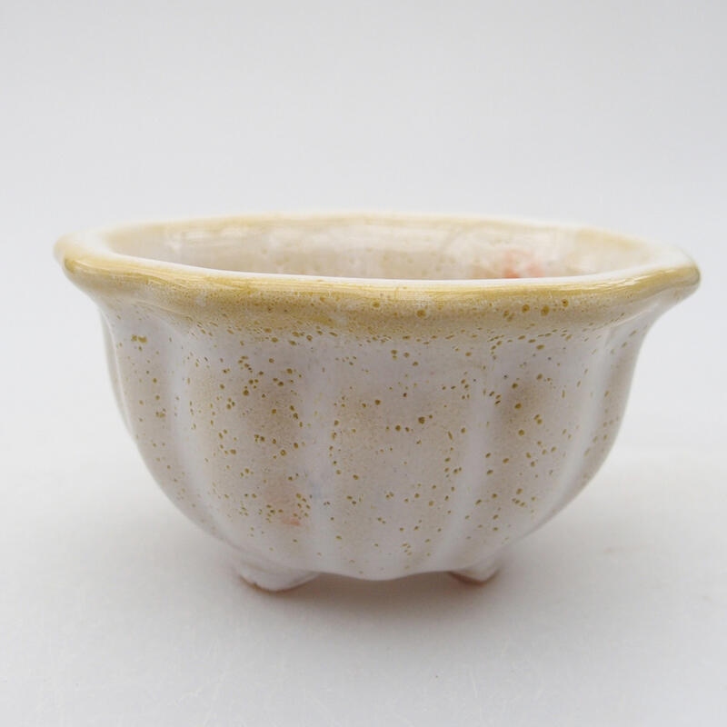 Cuenco bonsái de cerámica 8 x 8 x 4 cm, blanco