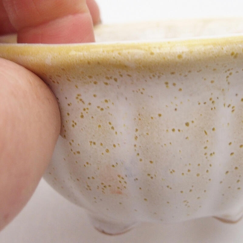 Cuenco bonsái de cerámica 8 x 8 x 4 cm, blanco