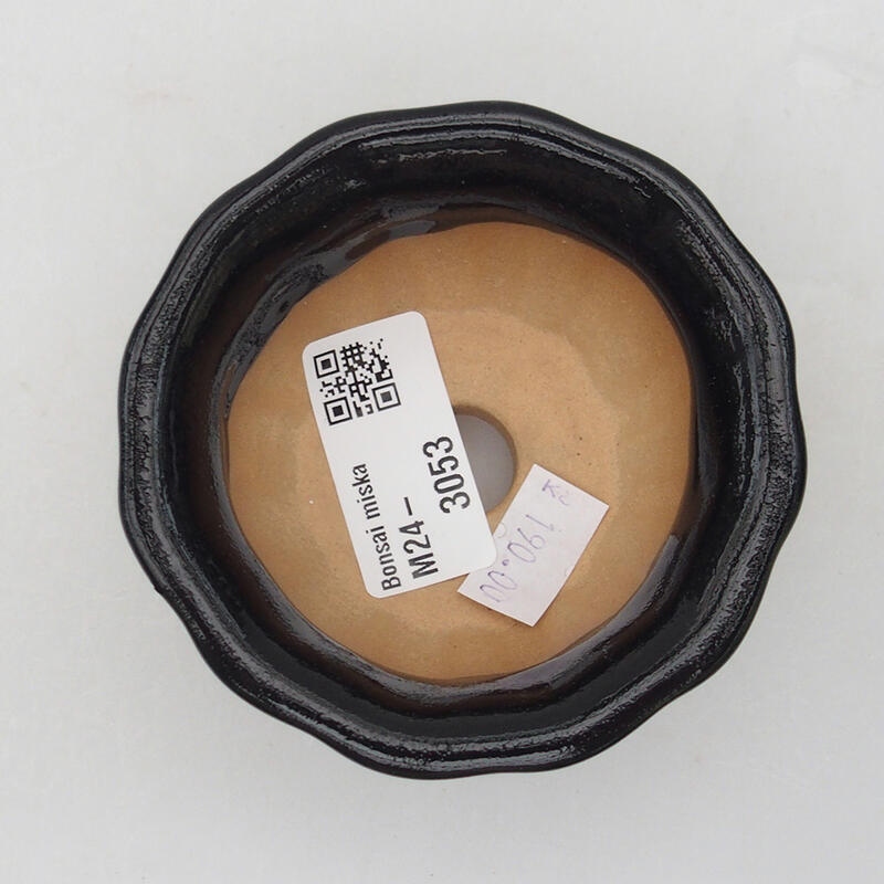 Cuenco bonsái de cerámica 8 x 8 x 4 cm, negro