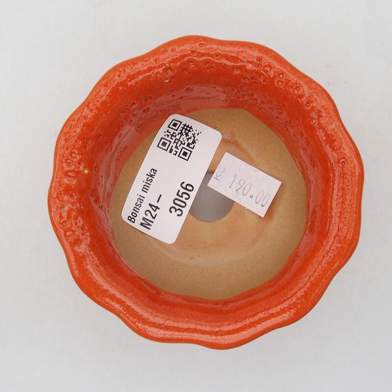 Cuenco bonsái de cerámica 8 x 8 x 4 cm, naranja