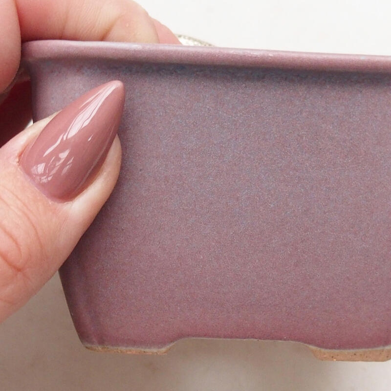 Cuenco bonsái de cerámica 8 x 8 x 5,5 cm, rosa