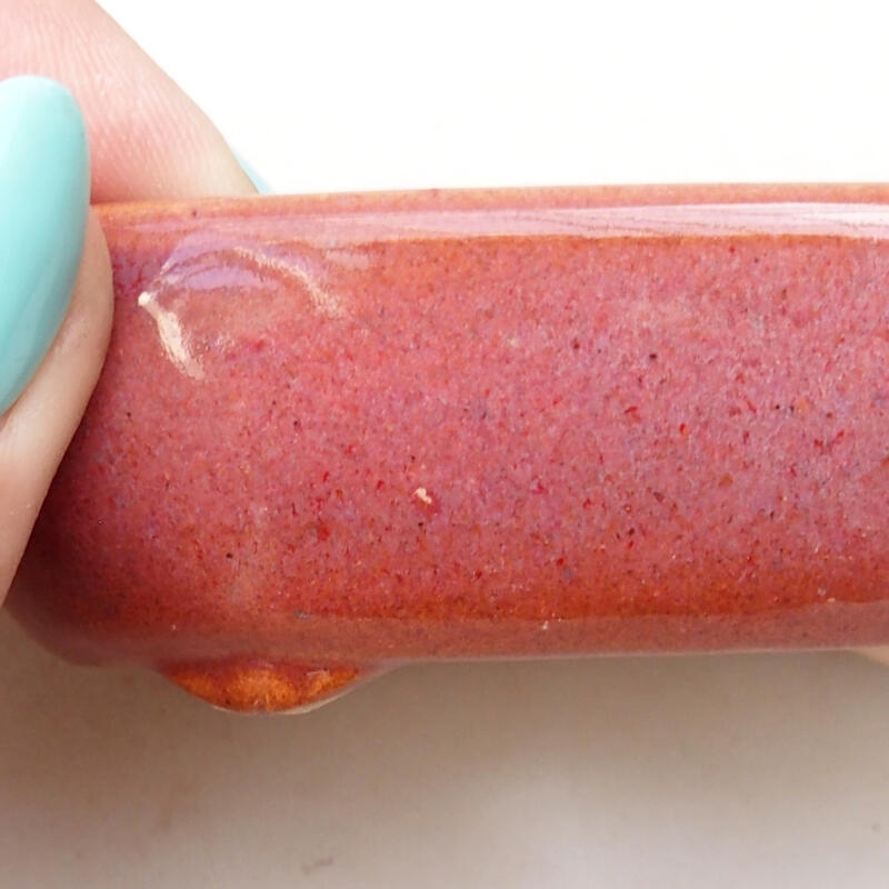 Cuenco bonsái de cerámica 9,5 x 6,5 x 3 cm, rosa