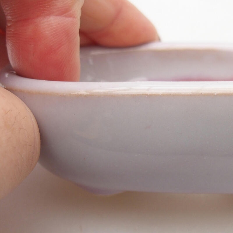 Cuenco bonsái de cerámica 9,5 x 6 x 2,5 cm, color morado