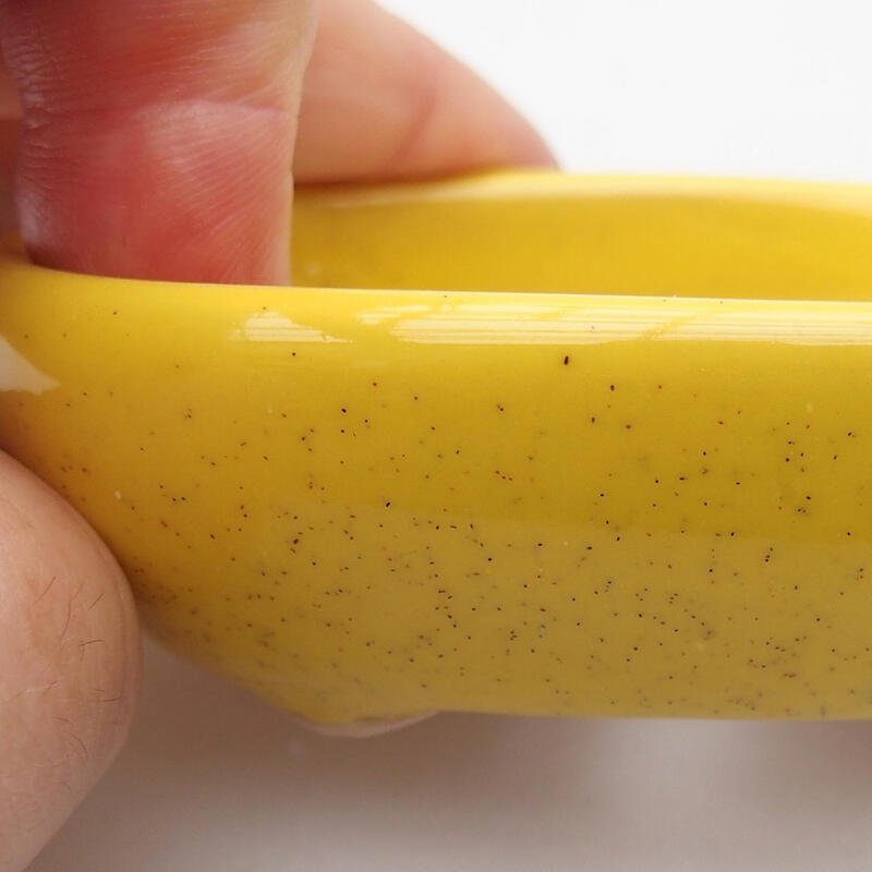 Cuenco bonsái de cerámica 9,5 x 6 x 2,5 cm, amarillo