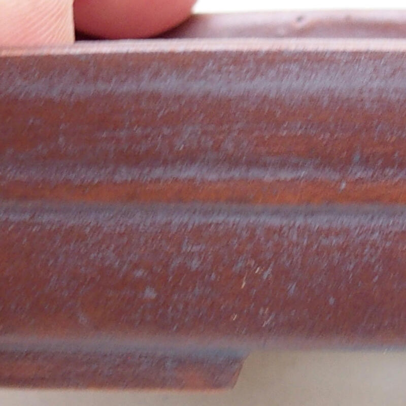 Cuenco bonsái de cerámica 9,5 x 7 x 2,5 cm, color negro