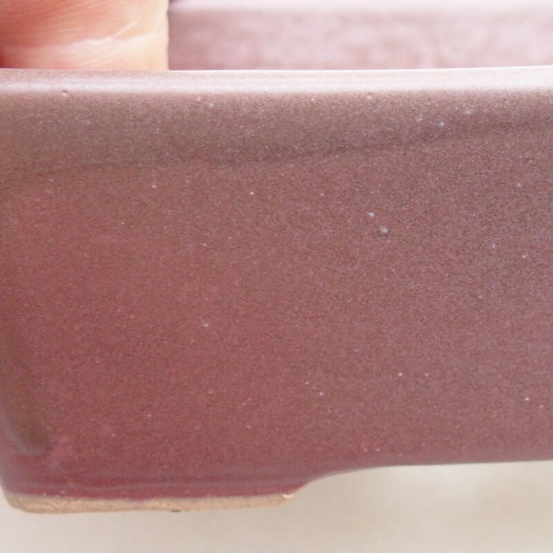 Cuenco bonsái de cerámica 9,5 x 7 x 3,5 cm, color morado