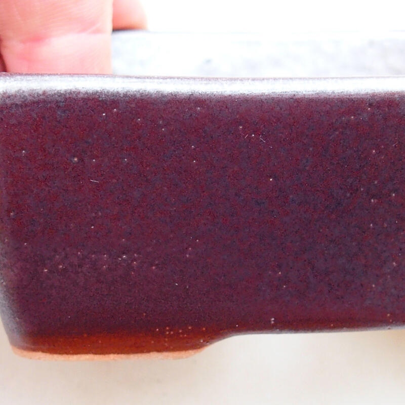 Cuenco bonsái de cerámica 9,5 x 7 x 3,5 cm, marrón