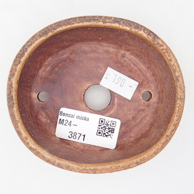 Cuenco bonsái de cerámica 9,5 x 8,5 x 3,5 cm, rosa