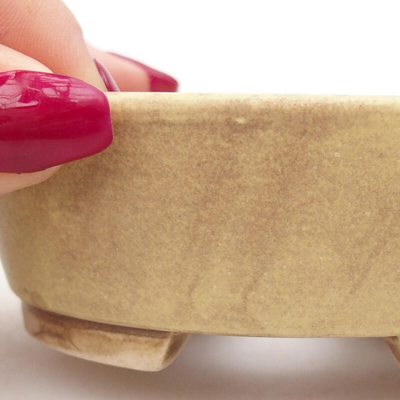 Cuenco bonsái de cerámica 9,5 x 8,5 x 3,5 cm, verde