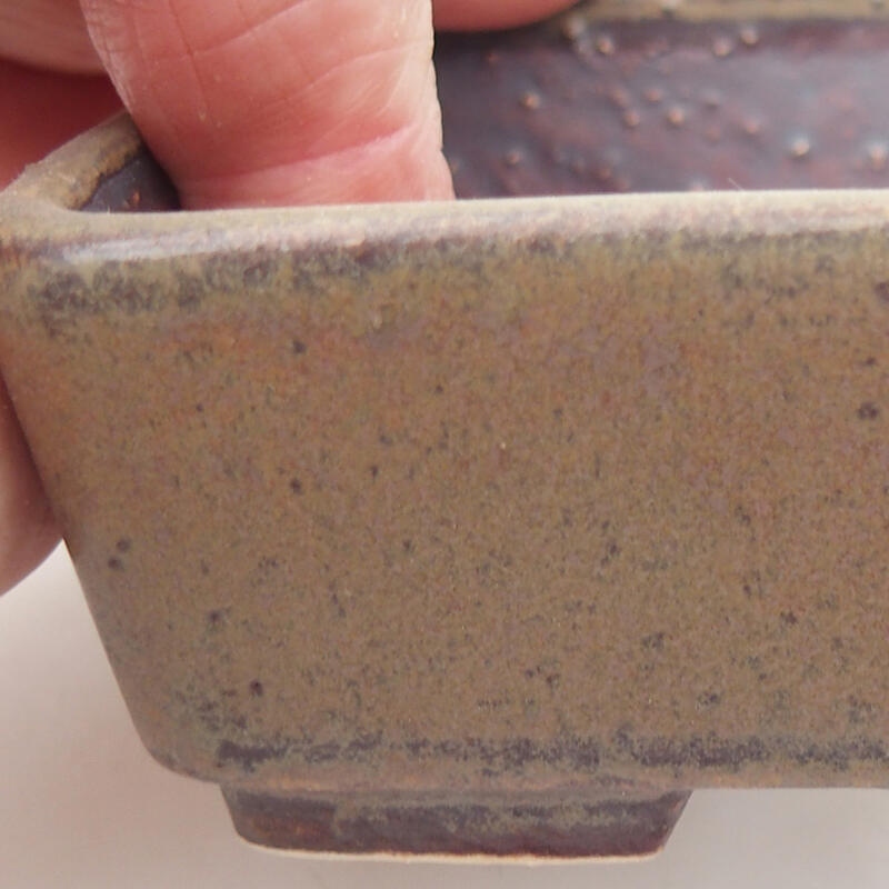 Cuenco bonsái de cerámica 9,5 x 8 x 3,5 cm, marrón