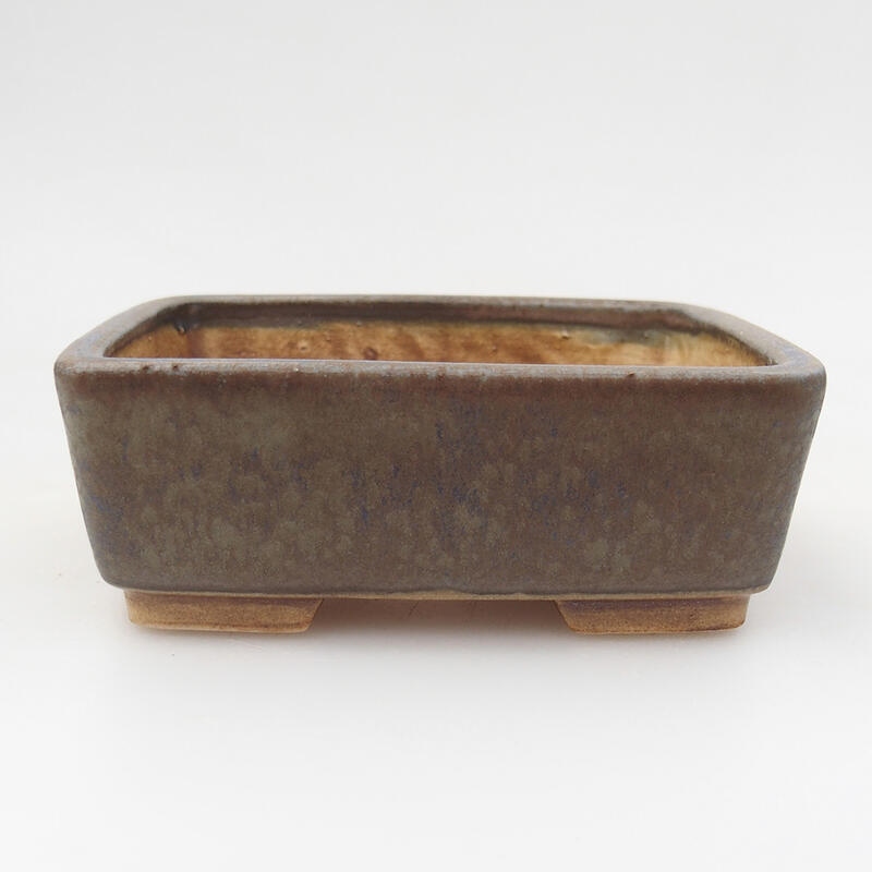 Cuenco bonsái de cerámica 9,5 x 8 x 3,5 cm, color azul