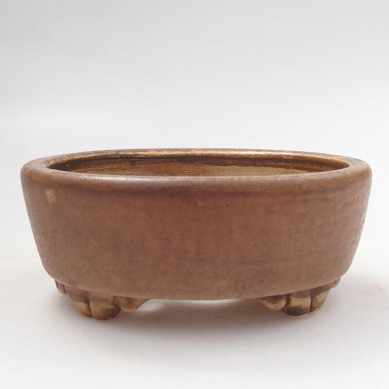 Cuenco bonsái de cerámica 9,5 x 8 x 4 cm, marrón