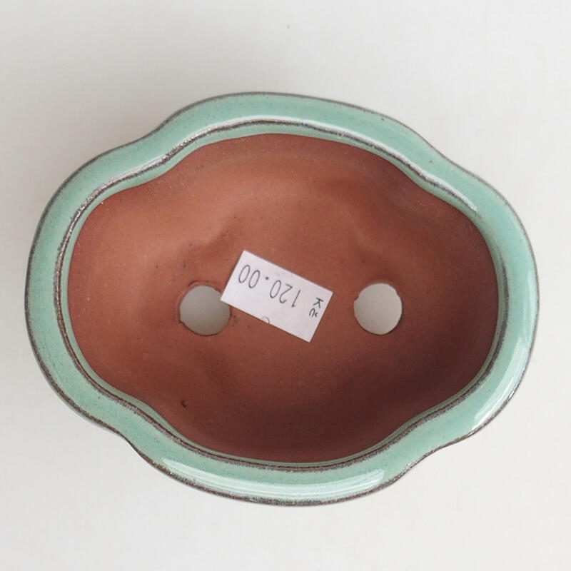 Cuenco bonsái de cerámica 9,5 x 8 x 5 cm, verde