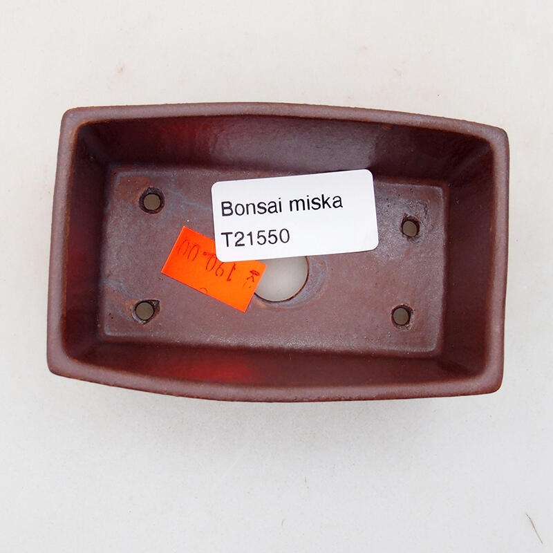 Cuenco bonsái de cerámica 9 x 6 x 3,5 cm, marrón