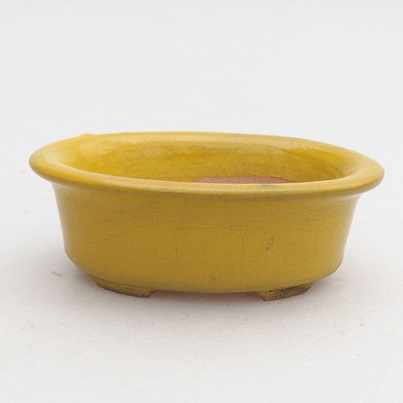 Cuenco bonsái de cerámica 9 x 6 x 3 cm, amarillo