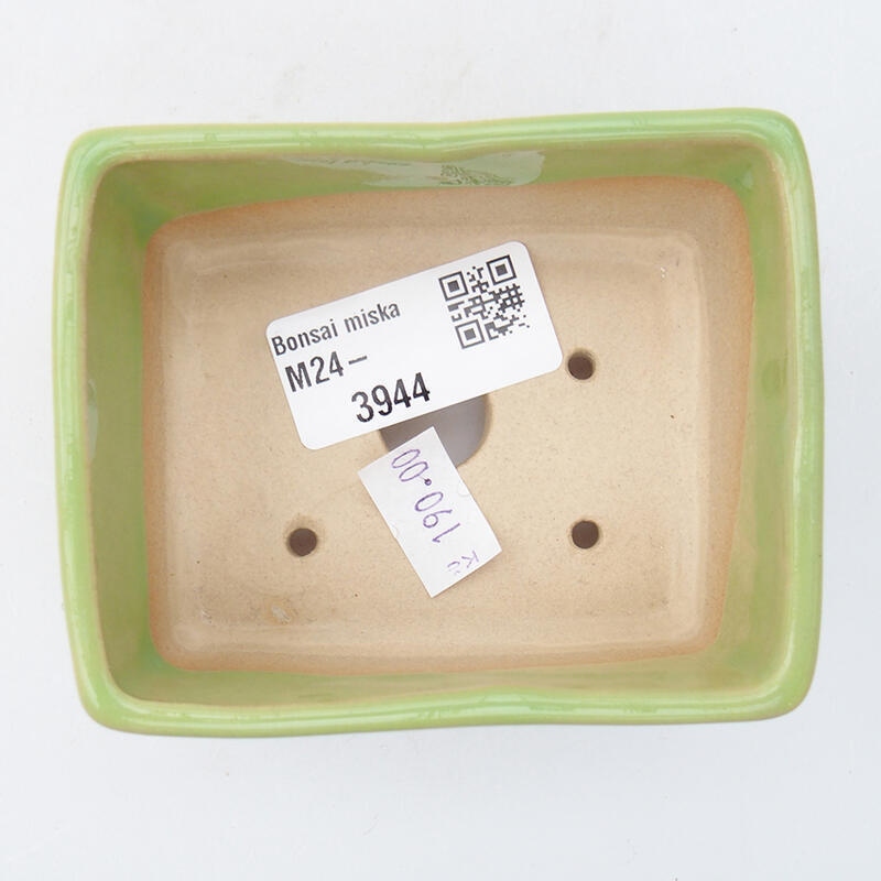 Cuenco bonsái de cerámica 9 x 7 x 4,5 cm, verde