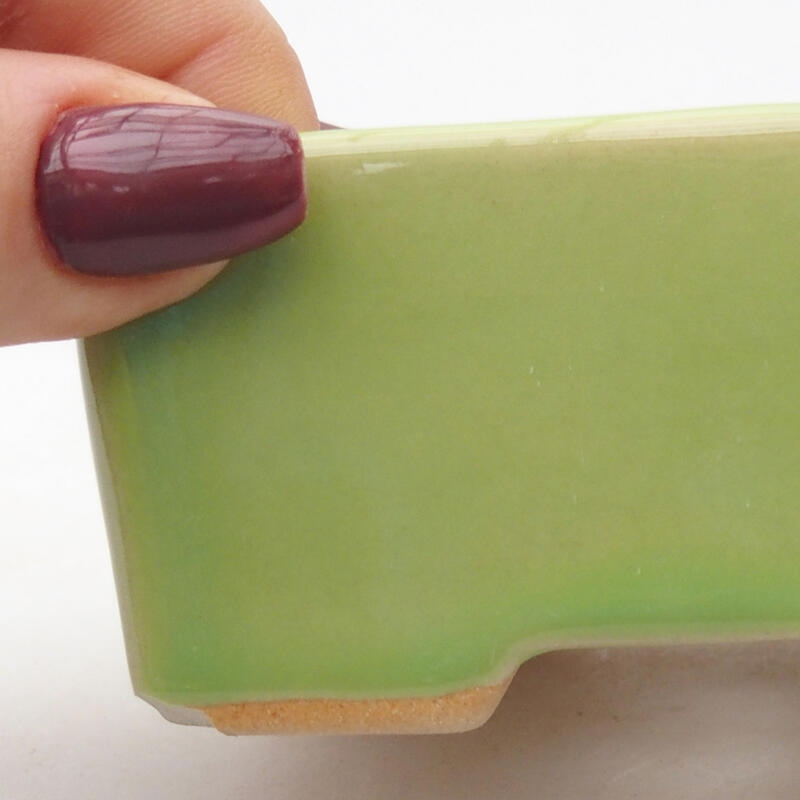 Cuenco bonsái de cerámica 9 x 7 x 4,5 cm, verde