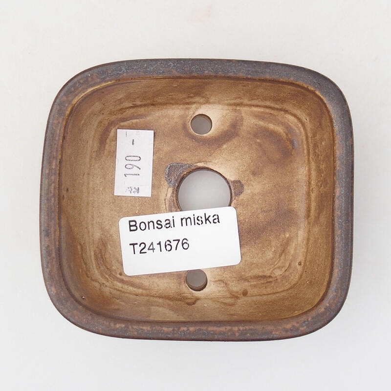 Cuenco bonsái de cerámica 9 x 8 x 3,5 cm, marrón